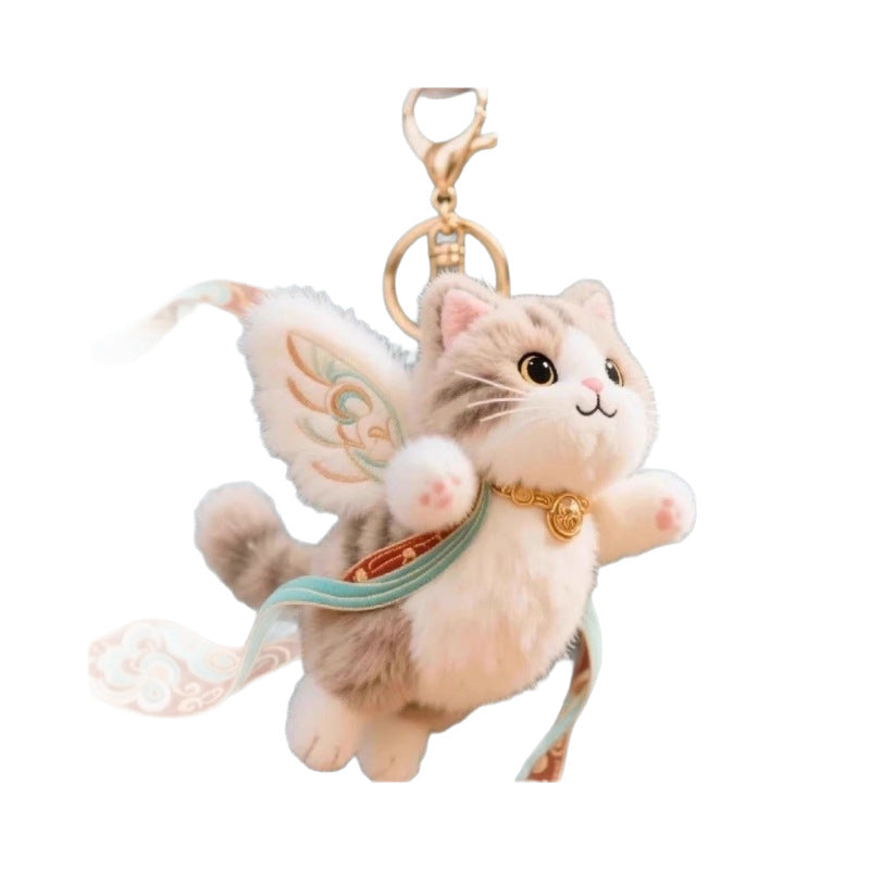 Flying Cat Plush Charm