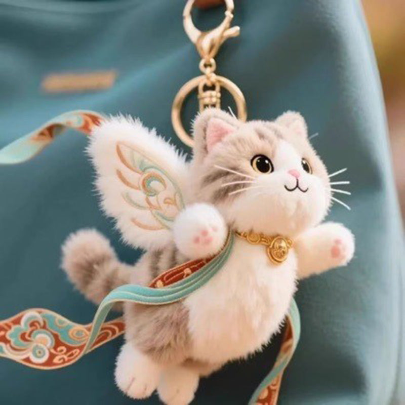 Flying Cat Plush Charm