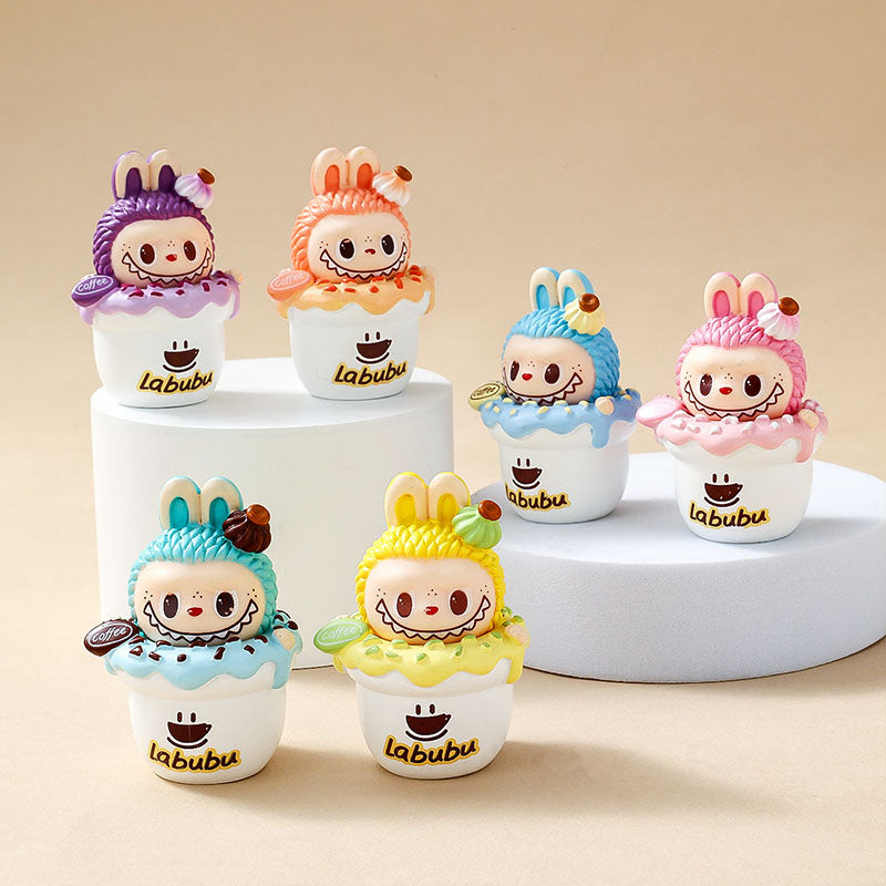 Frappuccino Labubu Mini Cute Doll