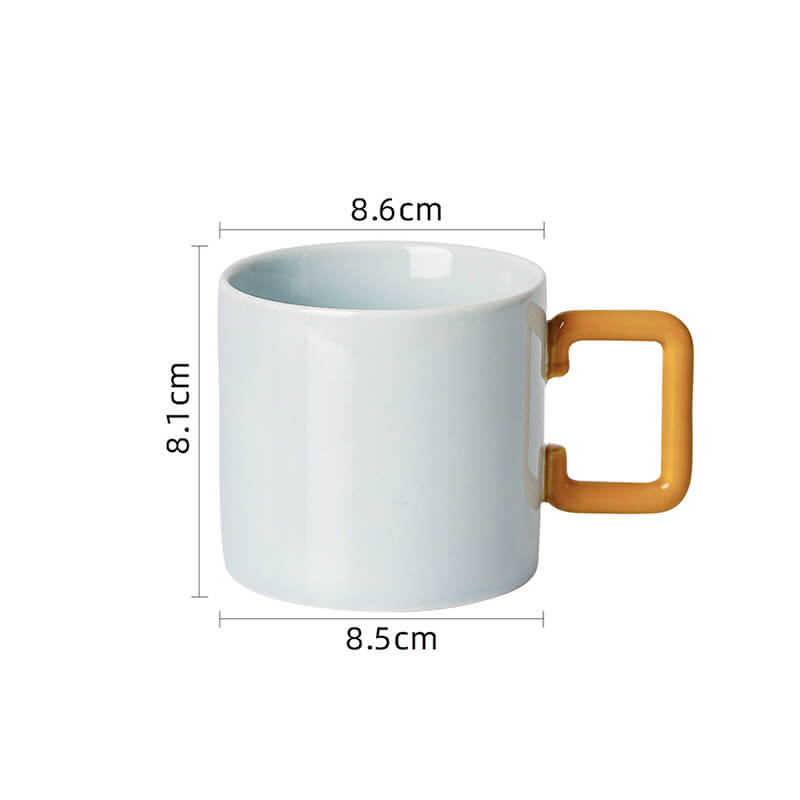 Geometric Handle Ceramic Mug