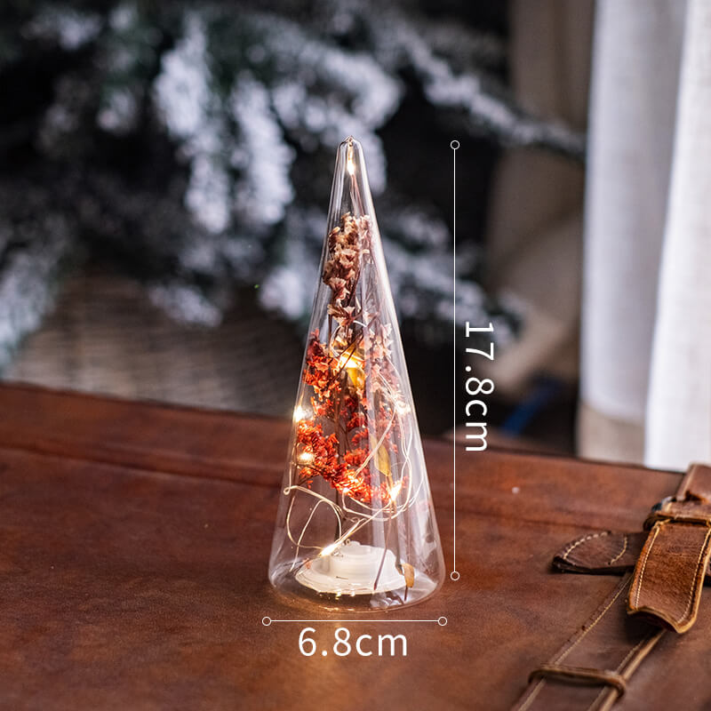Glass Dried Flower Night Light