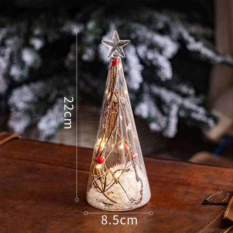 Glass Dried Flower Night Light