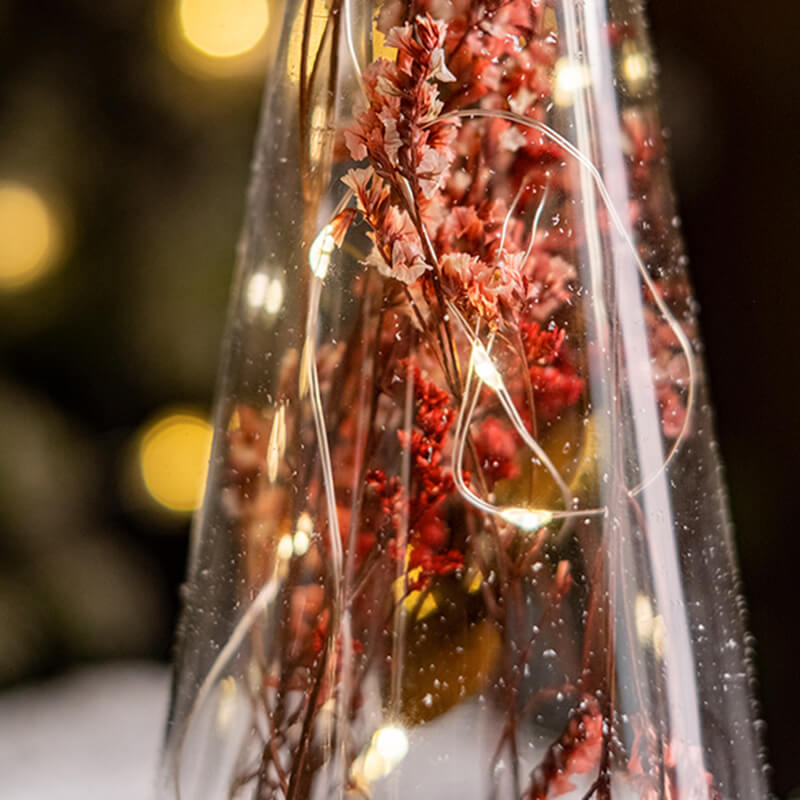 Glass Dried Flower Night Light