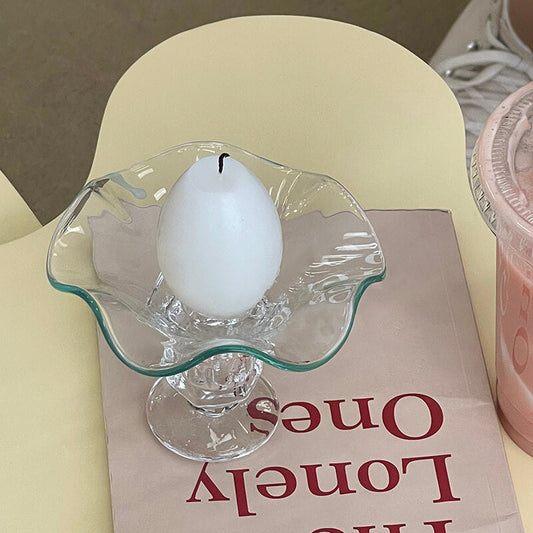 Kerzenhalter „Welle“ aus Glas