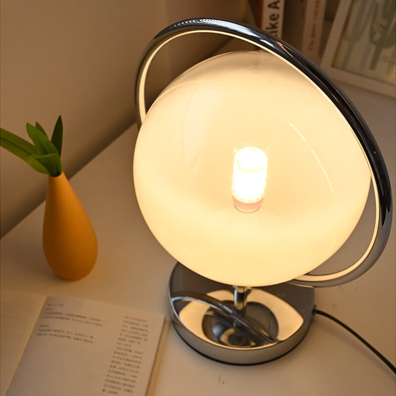 Lampe de table boule de verre