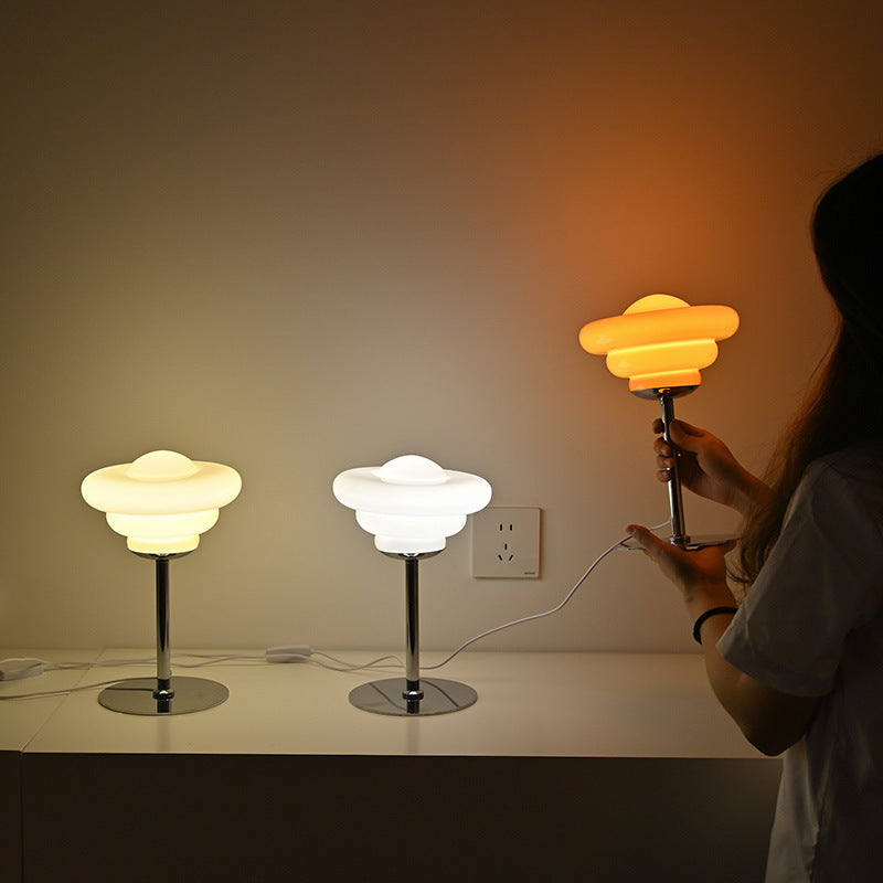 Glass Mushroom Table Lamp
