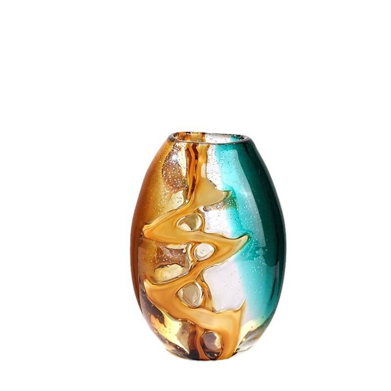 Vase ambré à eau orange doré