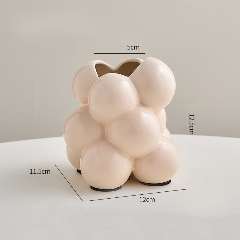 Vase en céramique en forme de boule de raisin