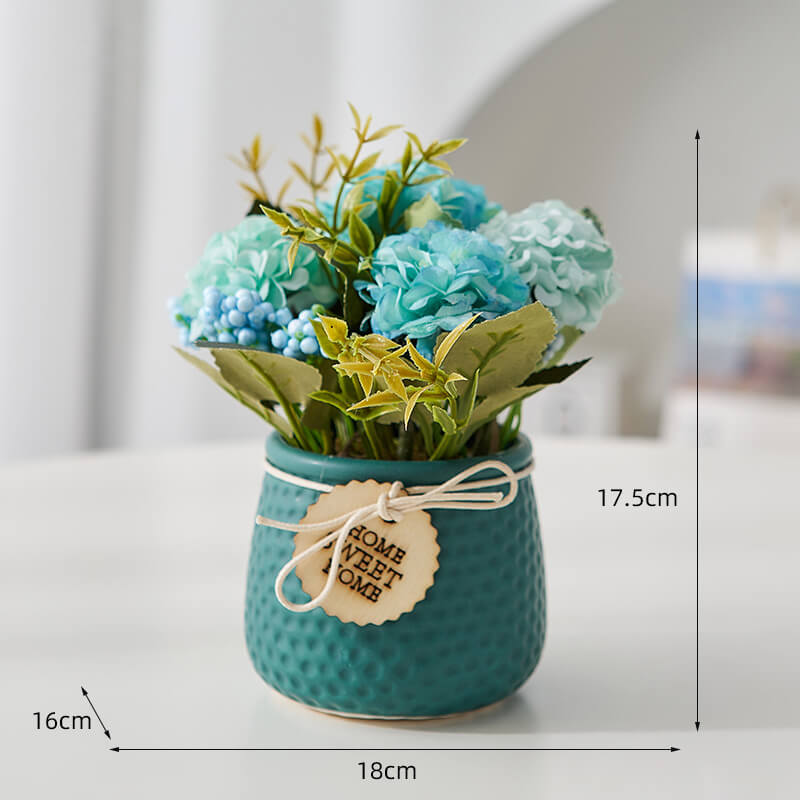 Embossed Ceramic Potted Plant