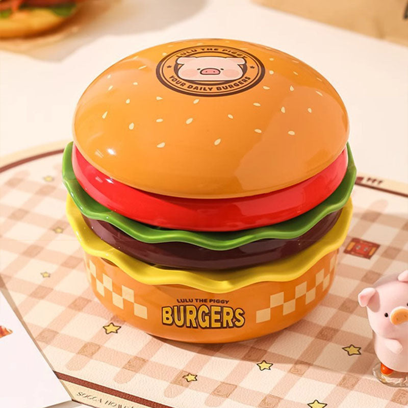 Hamburger Ceramic Dinner Plate Set