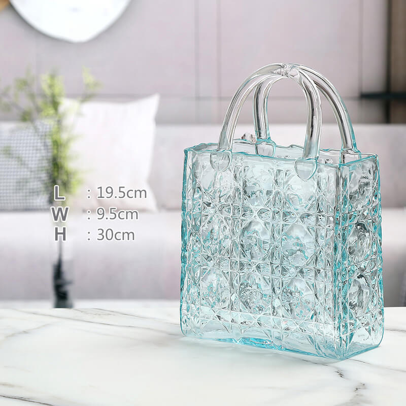 Vase en verre pour sac à main