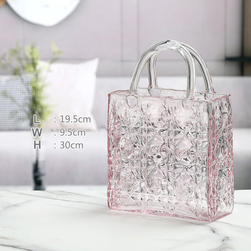 Vase en verre pour sac à main