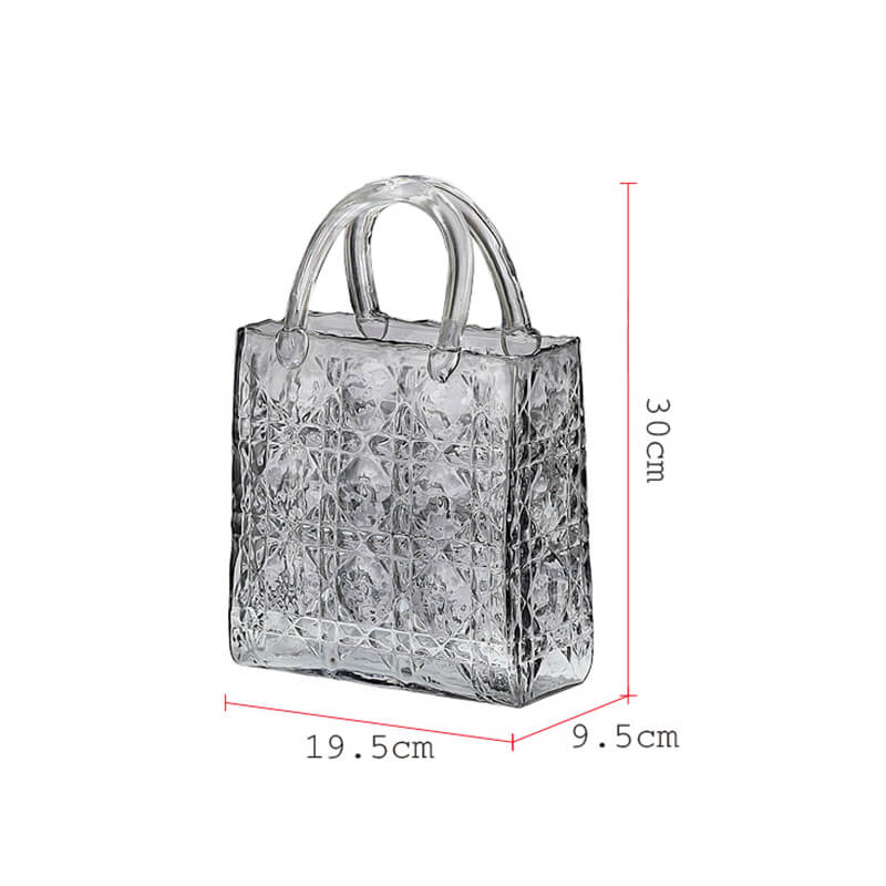 Vase en verre pour sac à main