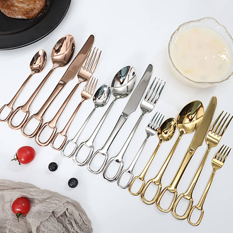Hanging Hole Design Flatware 5 Pcs Set