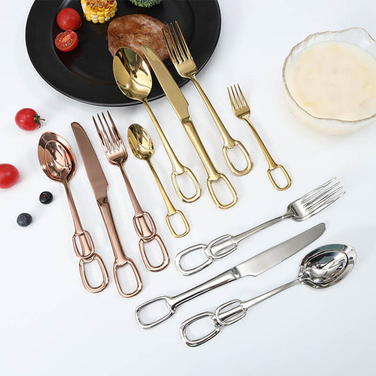 Hanging Hole Design Flatware 5 Pcs Set