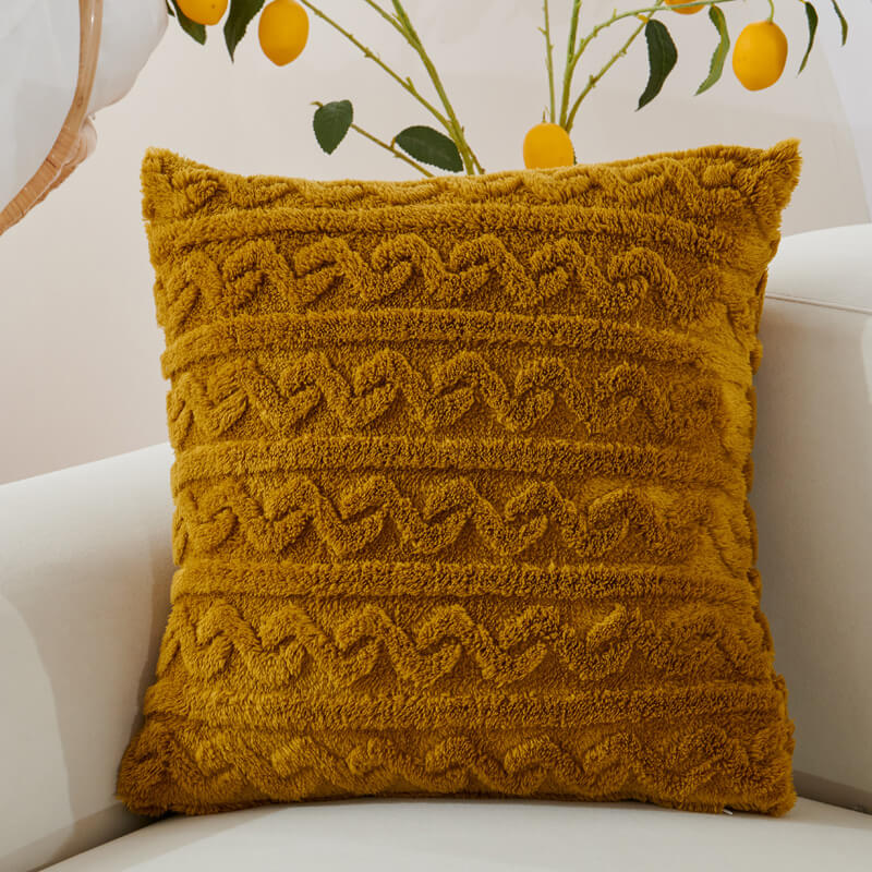 Housse de coussin en jacquard