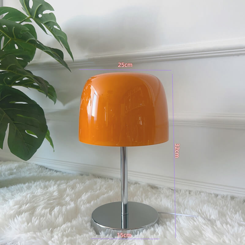 Lampe de table de luxe légère avec abat-jour en verre