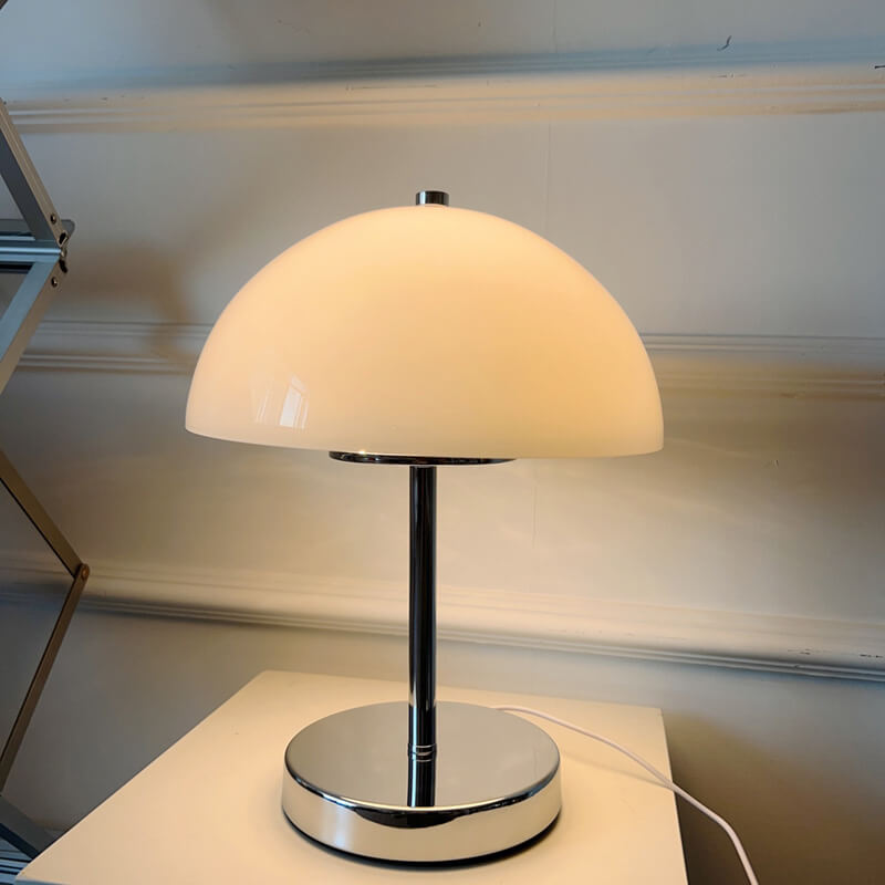Lampe de table de luxe légère avec abat-jour en verre