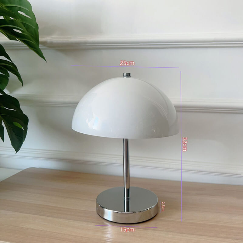 Lampe de table de luxe légère avec abat-jour en verre