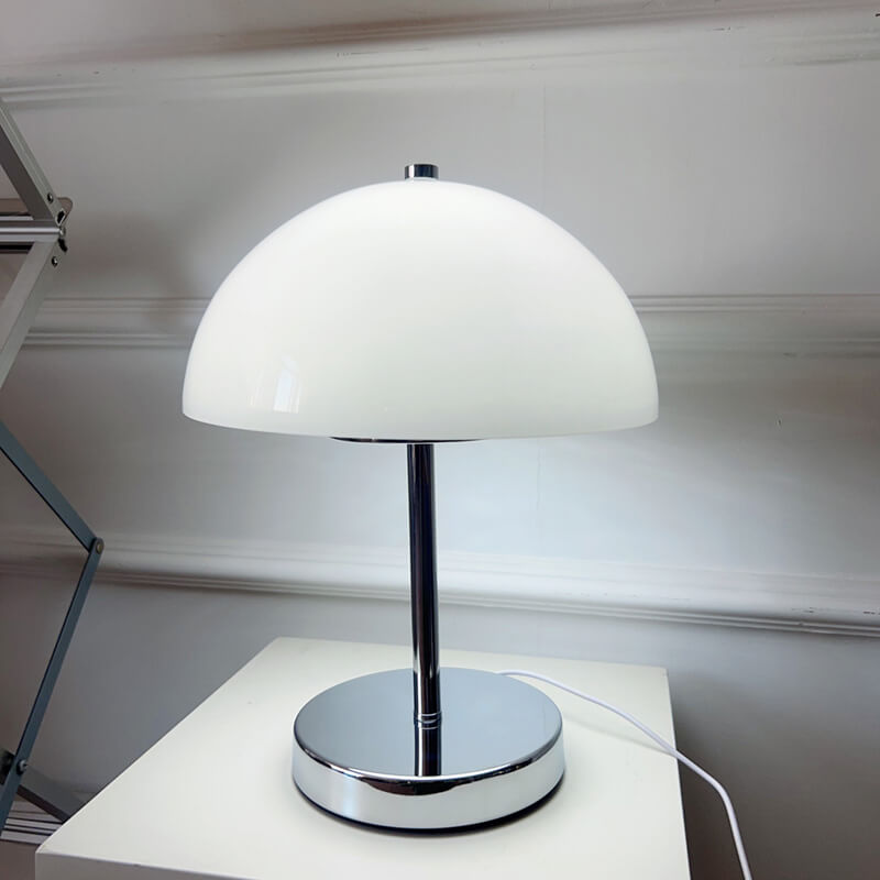 Lampe de table de luxe légère avec abat-jour en verre