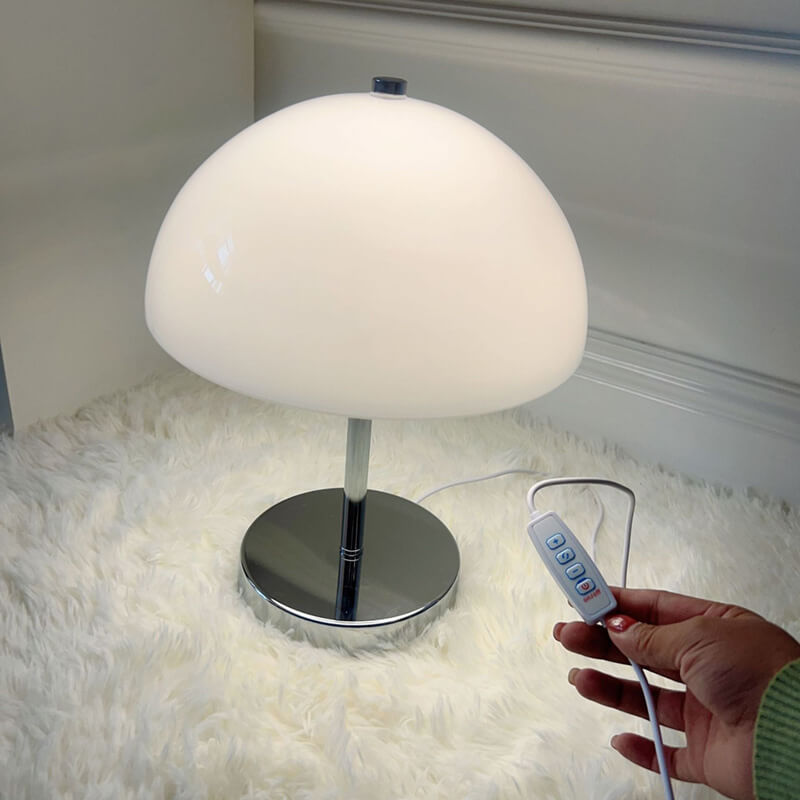 Lampe de table de luxe légère avec abat-jour en verre