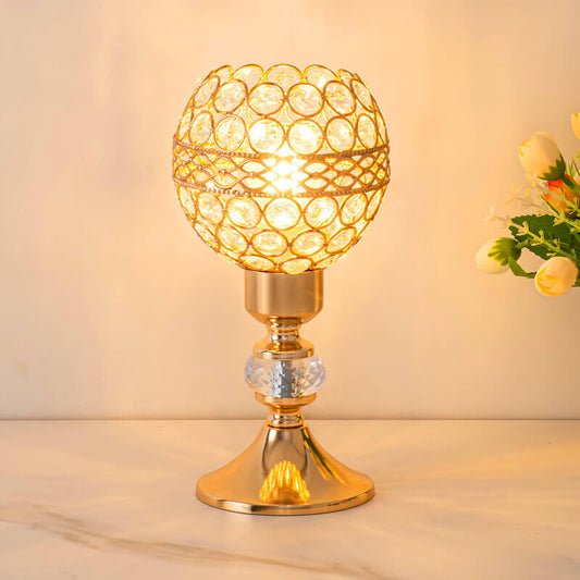 Light Luxury Golden Crystal Table Lamp
