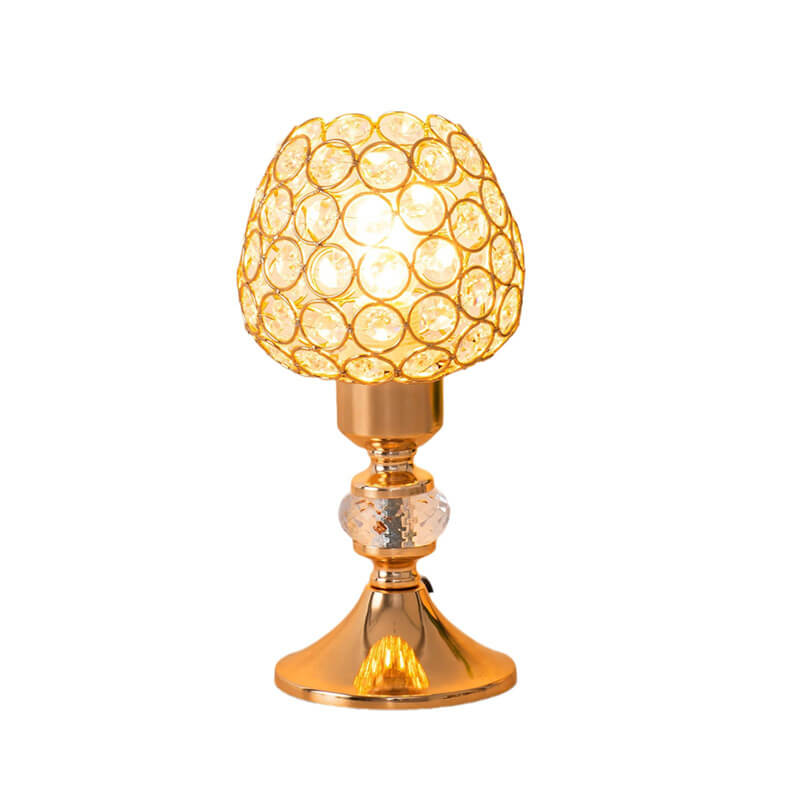 Light Luxury Golden Crystal Table Lamp