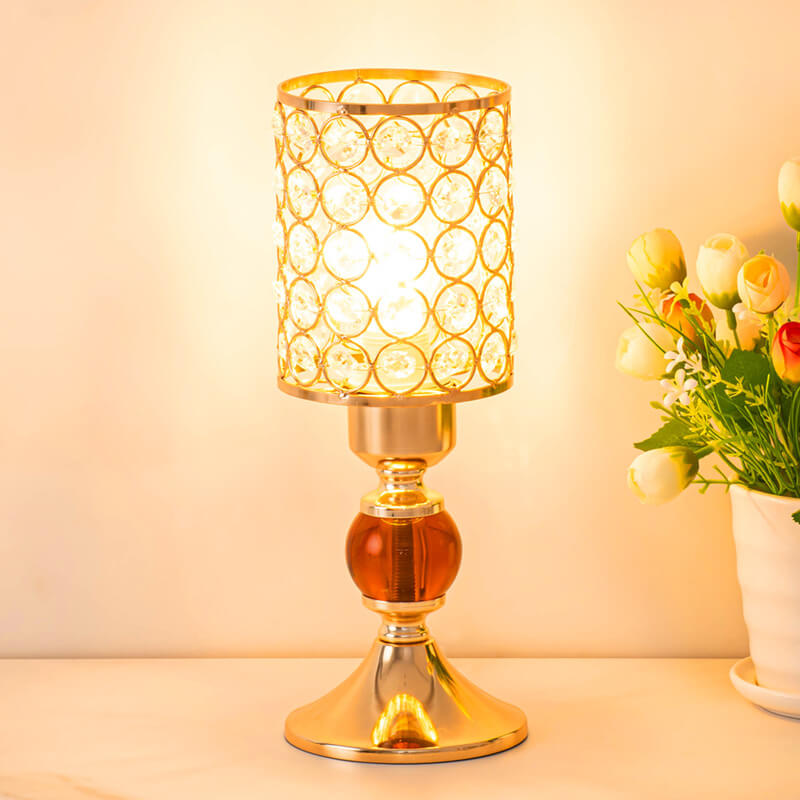 Light Luxury Golden Crystal Table Lamp