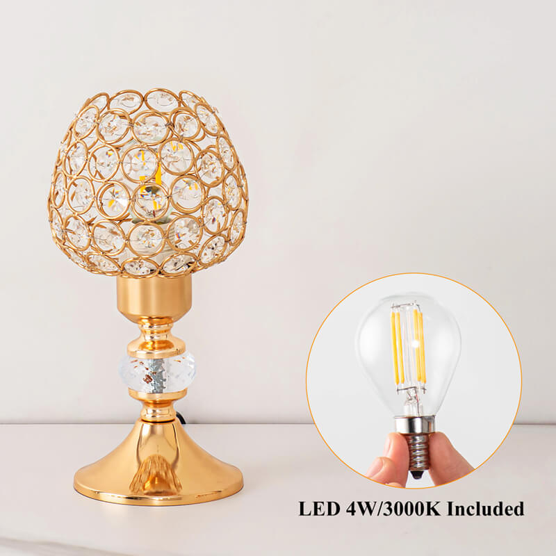 Light Luxury Golden Crystal Table Lamp