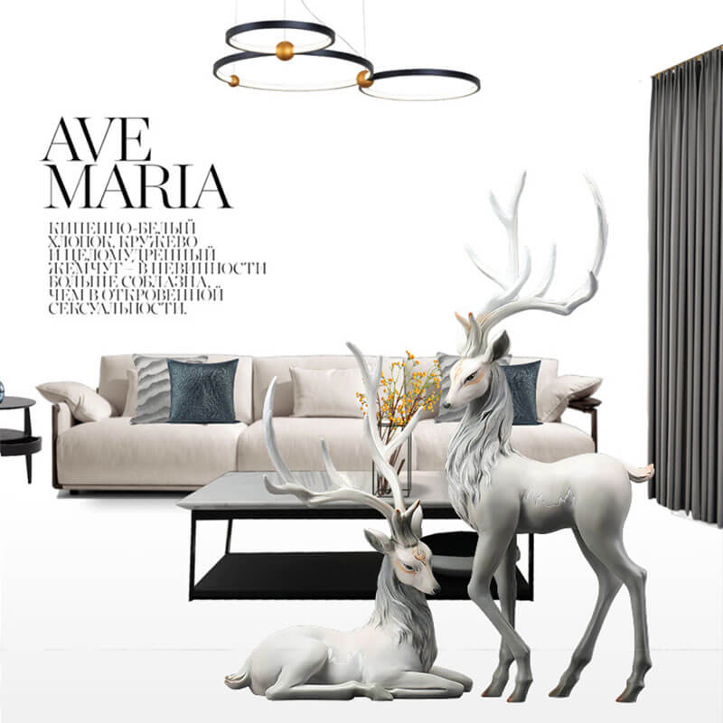 Décoration d'intérieur de luxe en forme d'élan