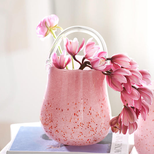 Vase de sac à main en verre léger et luxueux