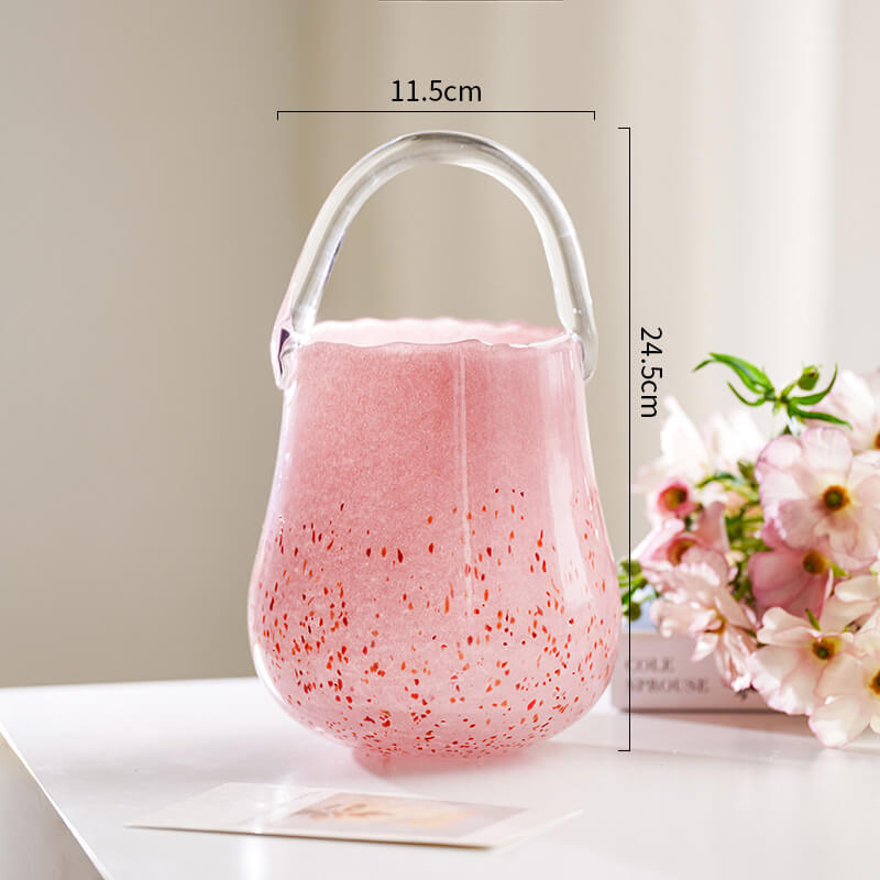 Vase de sac à main en verre léger et luxueux