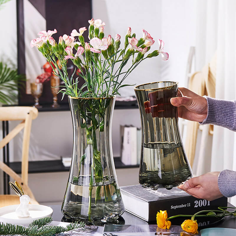 Vase en verre simple et léger de luxe