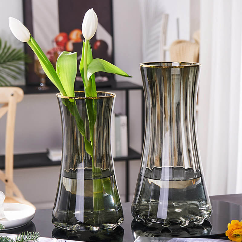 Vase en verre simple et léger de luxe