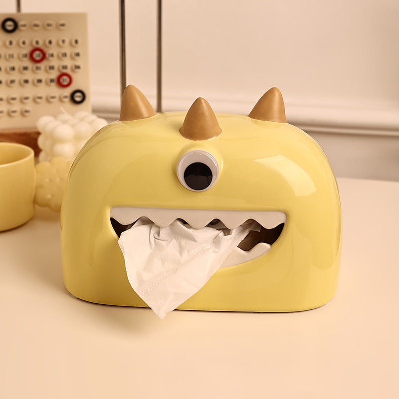 Little Monster Ceramic Tissue Box