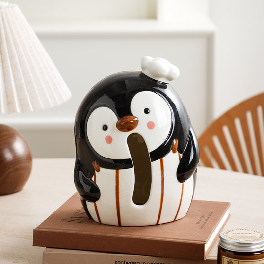 Little Penguin Chef Ceramic Tissue Box