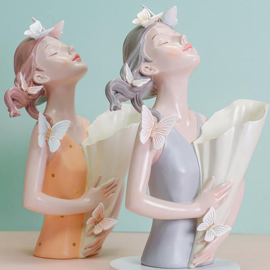 Nachschlagen Blumenstrauß Mädchen Dekoration