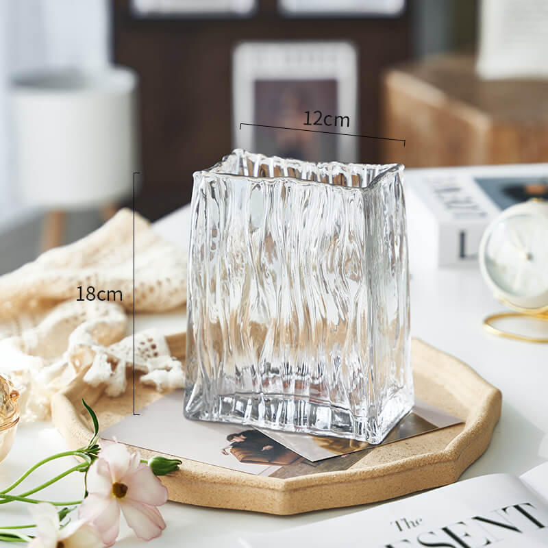 Vase en verre léger et luxueux portable