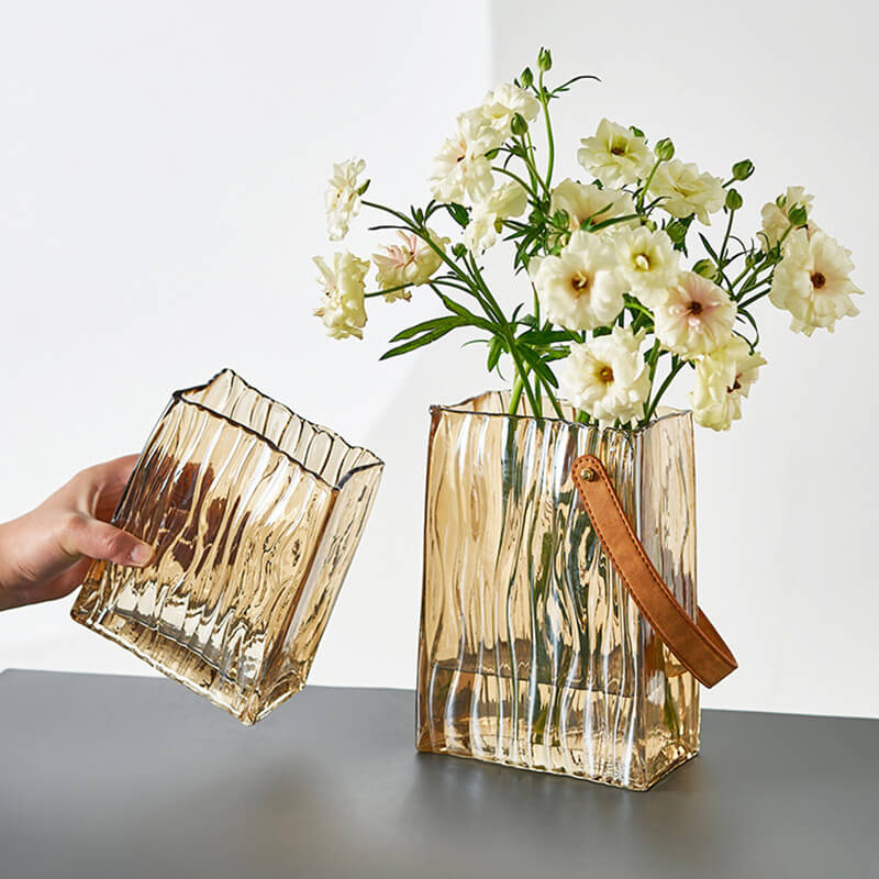 Vase en verre léger et luxueux portable