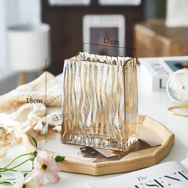 Vase en verre léger et luxueux portable
