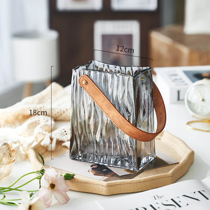 Vase en verre léger et luxueux portable