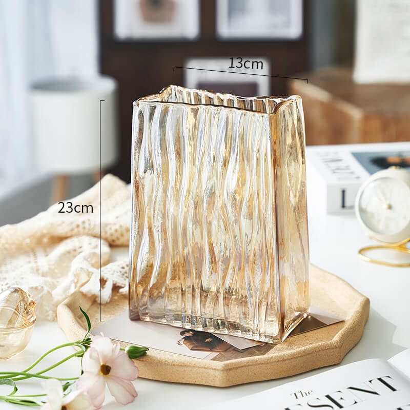 Vase en verre léger et luxueux portable