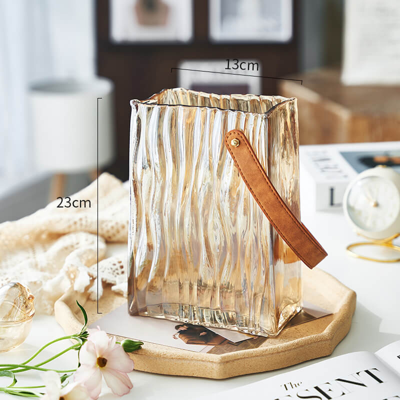 Vase en verre léger et luxueux portable