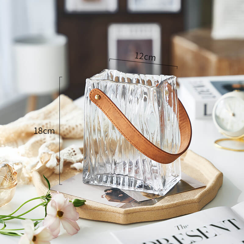 Vase en verre léger et luxueux portable