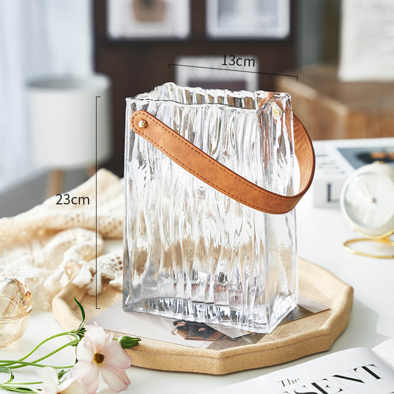 Vase en verre léger et luxueux portable