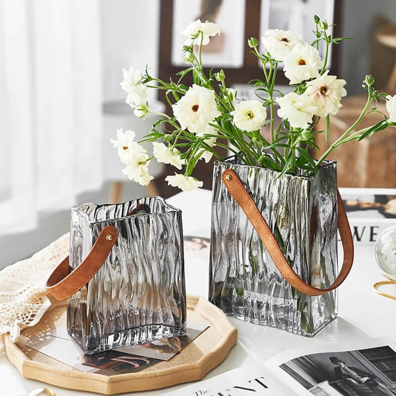 Vase en verre léger et luxueux portable