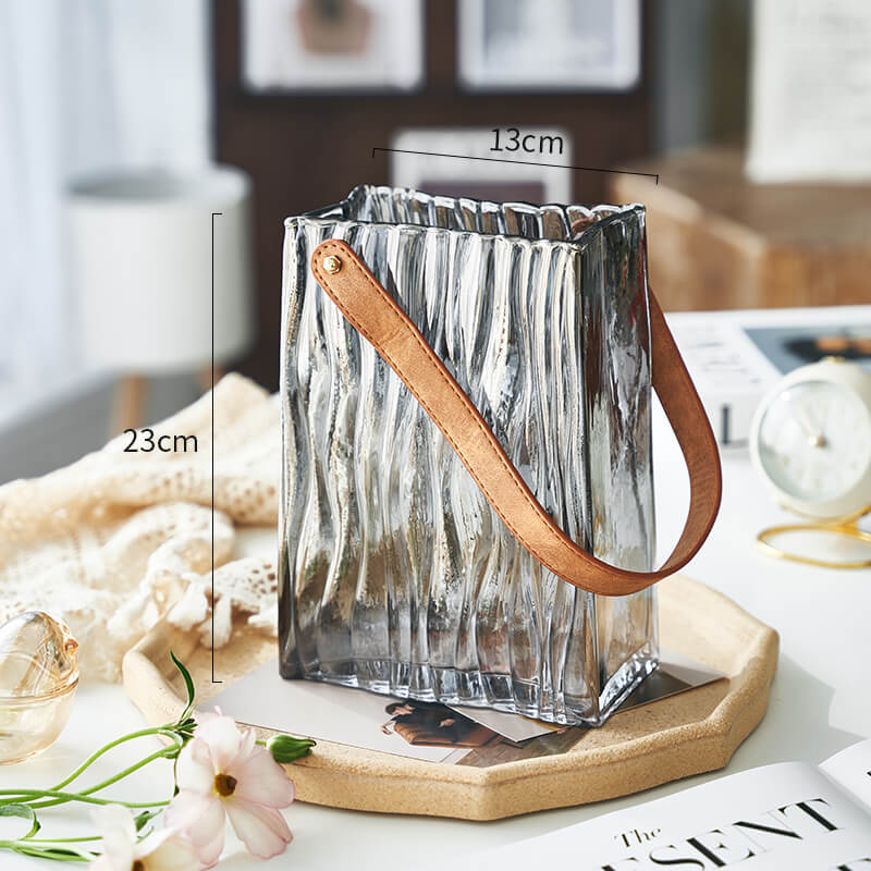 Vase en verre léger et luxueux portable