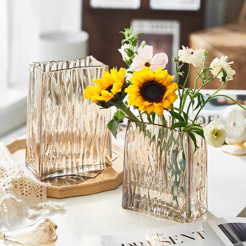 Vase en verre léger et luxueux portable