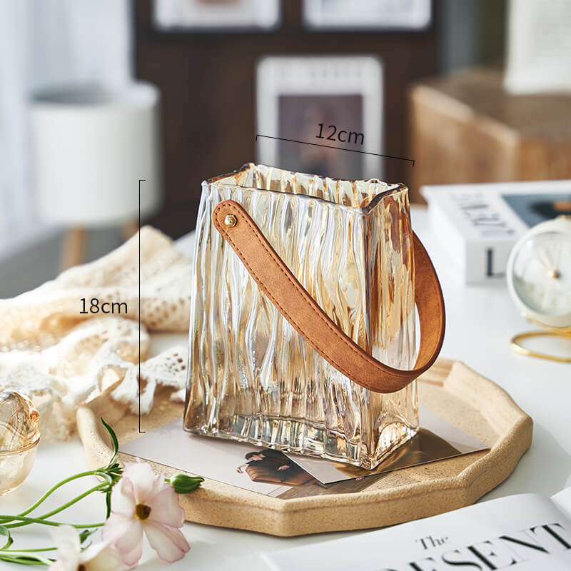 Vase en verre léger et luxueux portable