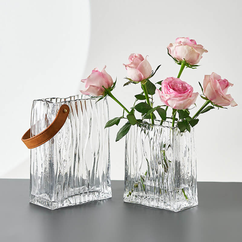Vase en verre léger et luxueux portable